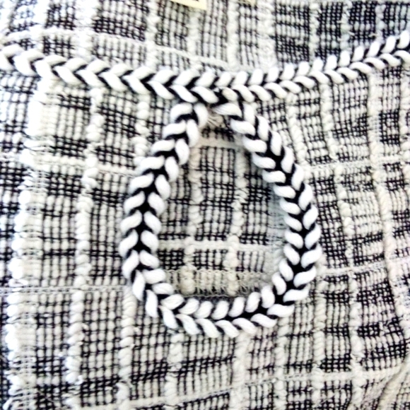 2 For $35 MAX Studio Norstroms Checker Knit top 3/4 Slv Black/wh  Sz S LIKE NEW - Picture 6 of 14